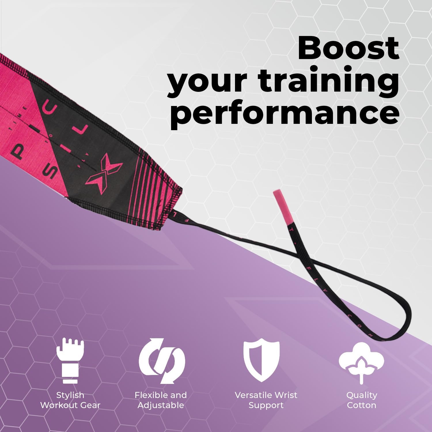 PICSIL Adjustable Wrist Support, Premium Fabric Weightlifting and Yoga Sweat Bands for Gym, for Women and Men, 1 Pair - Image 4