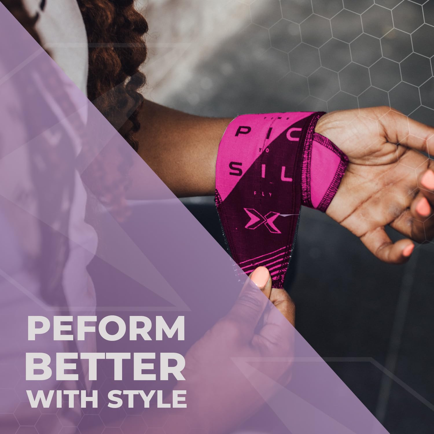 PICSIL Adjustable Wrist Support, Premium Fabric Weightlifting and Yoga Sweat Bands for Gym, for Women and Men, 1 Pair - Image 5