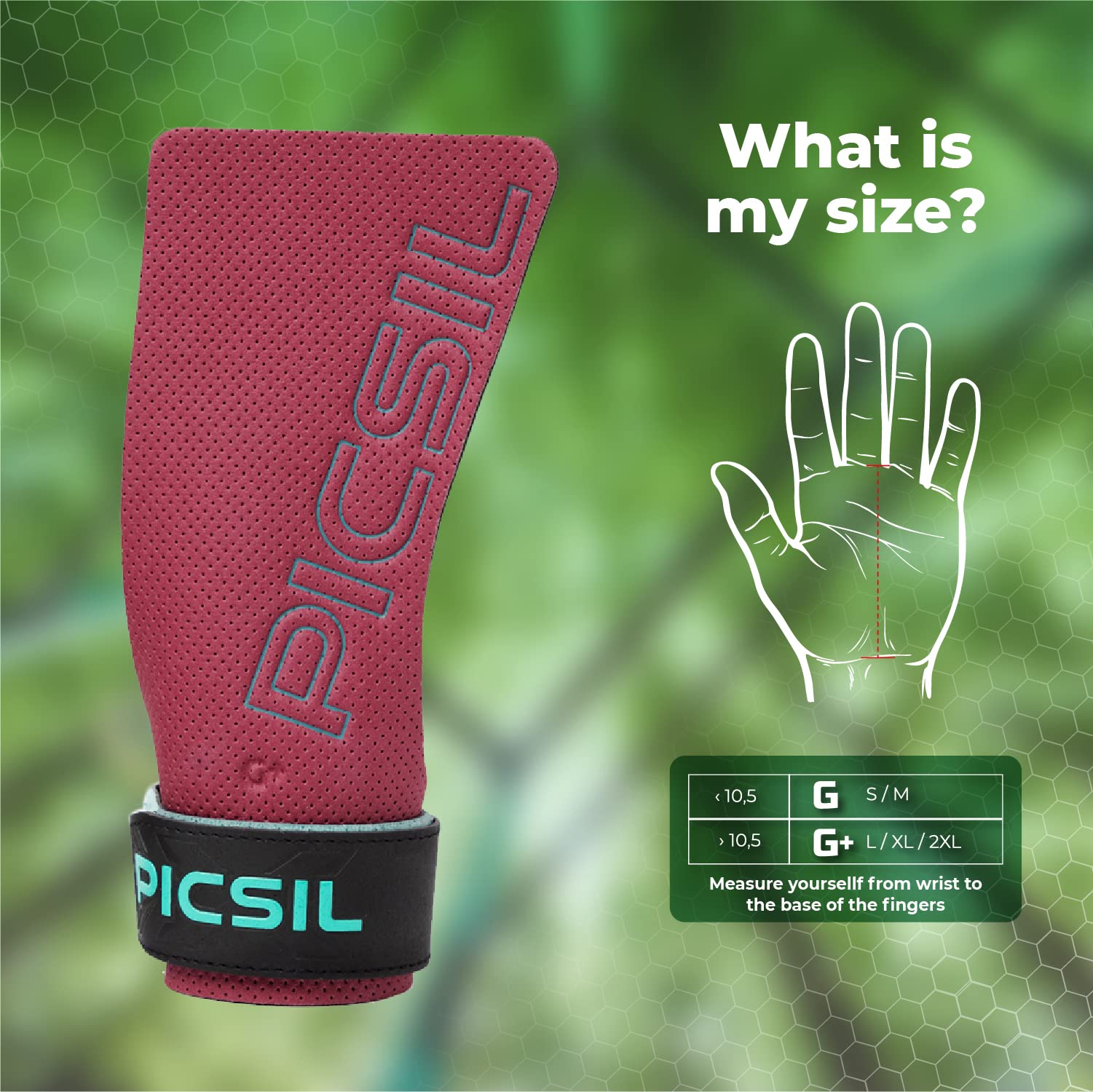 PICSIL Azor Grips, Workout Grips with Increased Magnesium Retention, Light and Resistant Unisex Hand Grips for Weightlifting and Gymnastics, Blocks Rips and Blisters - Image 6