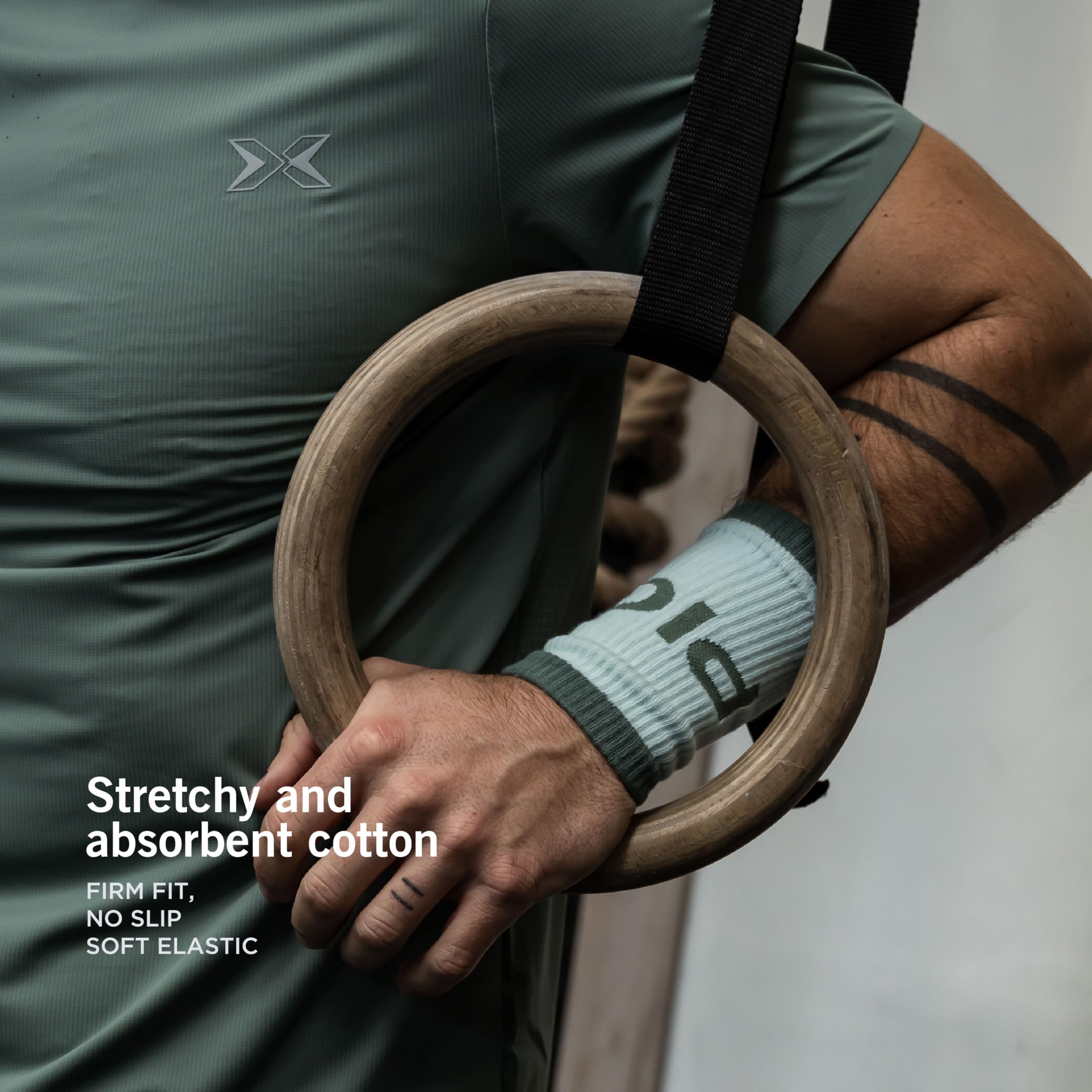 PICSIL - Cotton Sports Wristbands | Absorbent and Breathable | Ideal for Gym, Cross Training, Running and Tennis | Use with Grips | Unisex Design | - Image 4