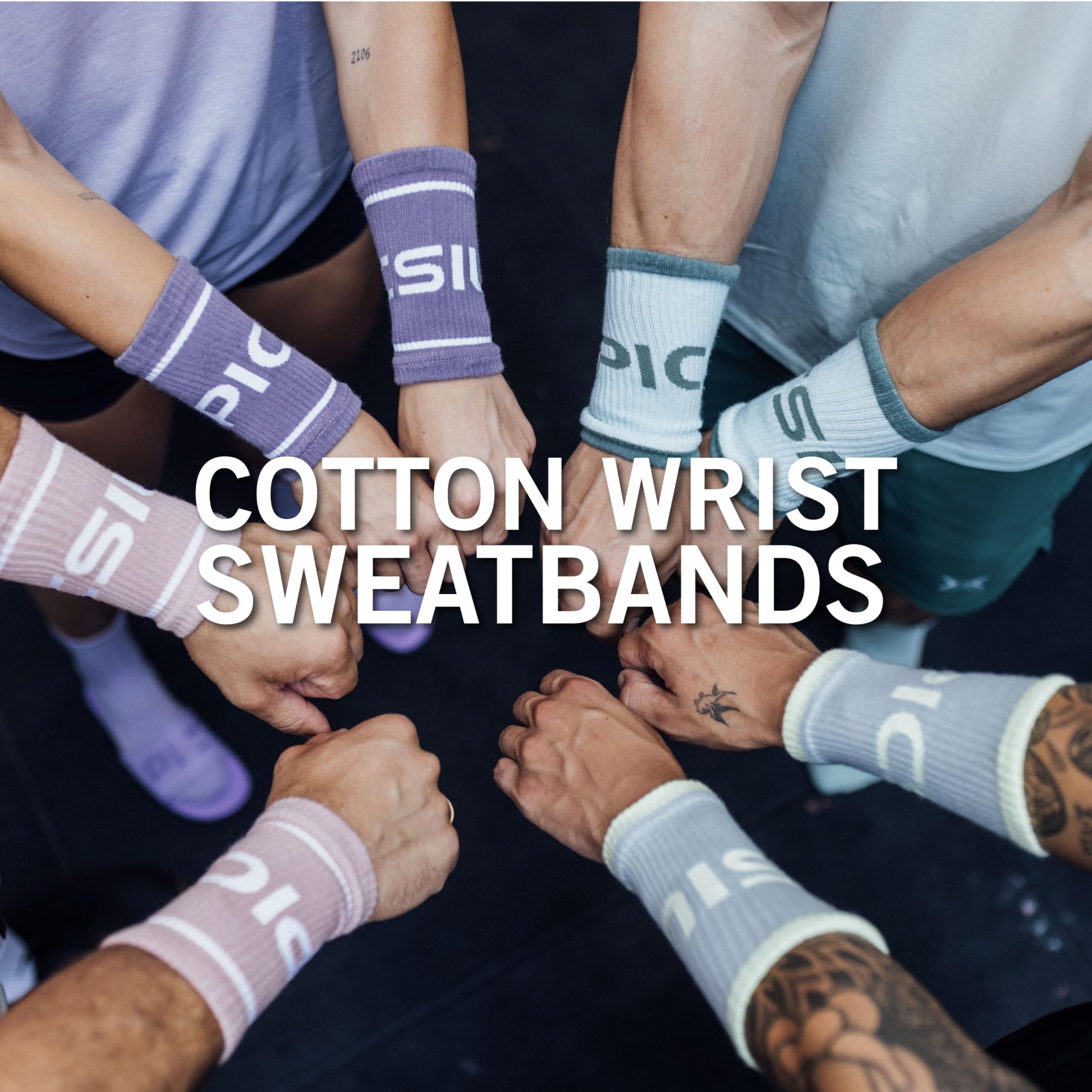 PICSIL - Cotton Sports Wristbands | Absorbent and Breathable | Ideal for Gym, Cross Training, Running and Tennis | Use with Grips | Unisex Design | - Image 5