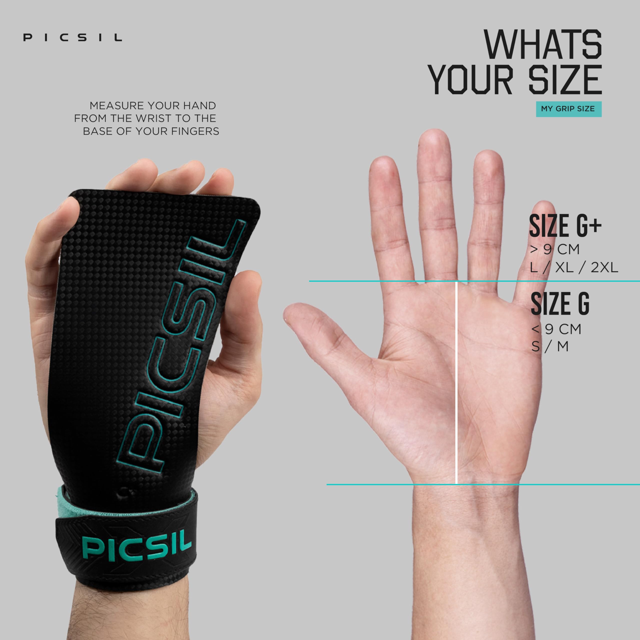 PICSIL | Falcon Grips | Grip All Surfaces and Bar Types | Use with Magnesium | Carbon Fibre Material | for Crosstrainig, WOD, Gym & Calisthenics | - Image 5