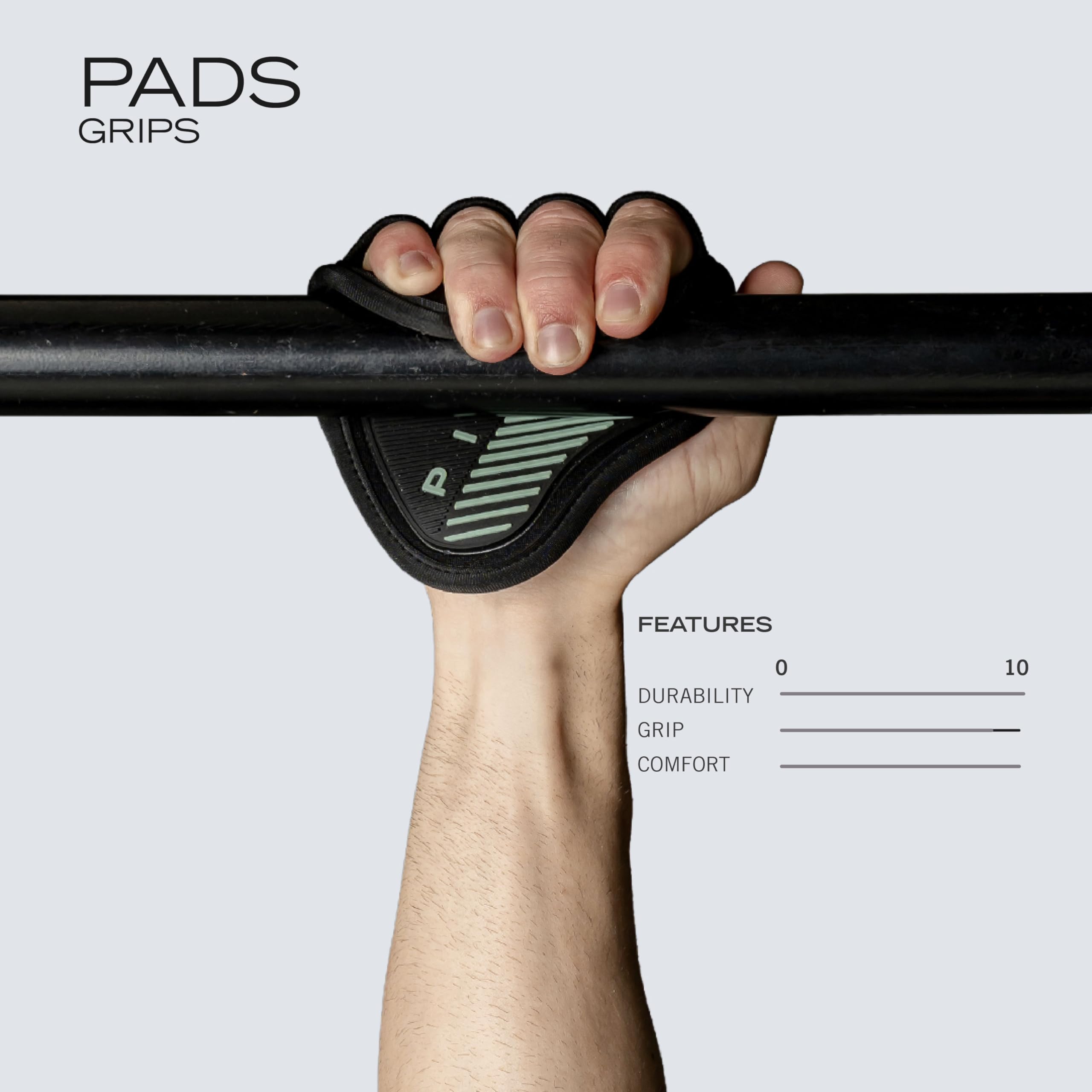 PICSIL - Fitness Grips Pads | Alternative to Gym Gloves | Strong Neoprene Grip for Weightlifting & Cross Training | Suitable for Men & Women | Design for Dumbbells and Pull Ups | One Size | - Image 4