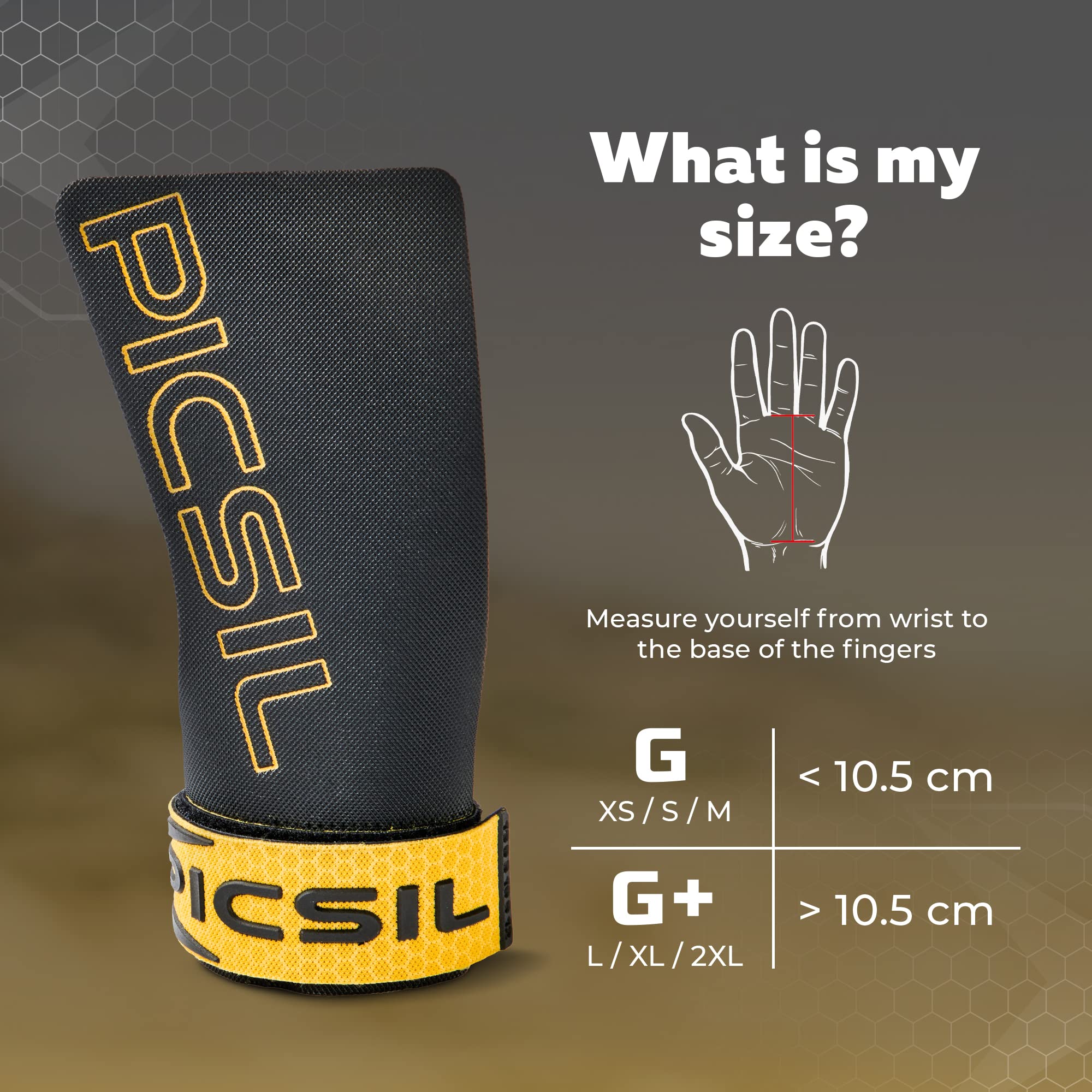 PICSIL Golden Eagle Hand Grips, Fingerless Grip Gloves Wrist Support for Weightlifting & Gymnastics with Micro-Diamond Technology for Magnesium Retention, Blocks Tears & Blisters - Image 6