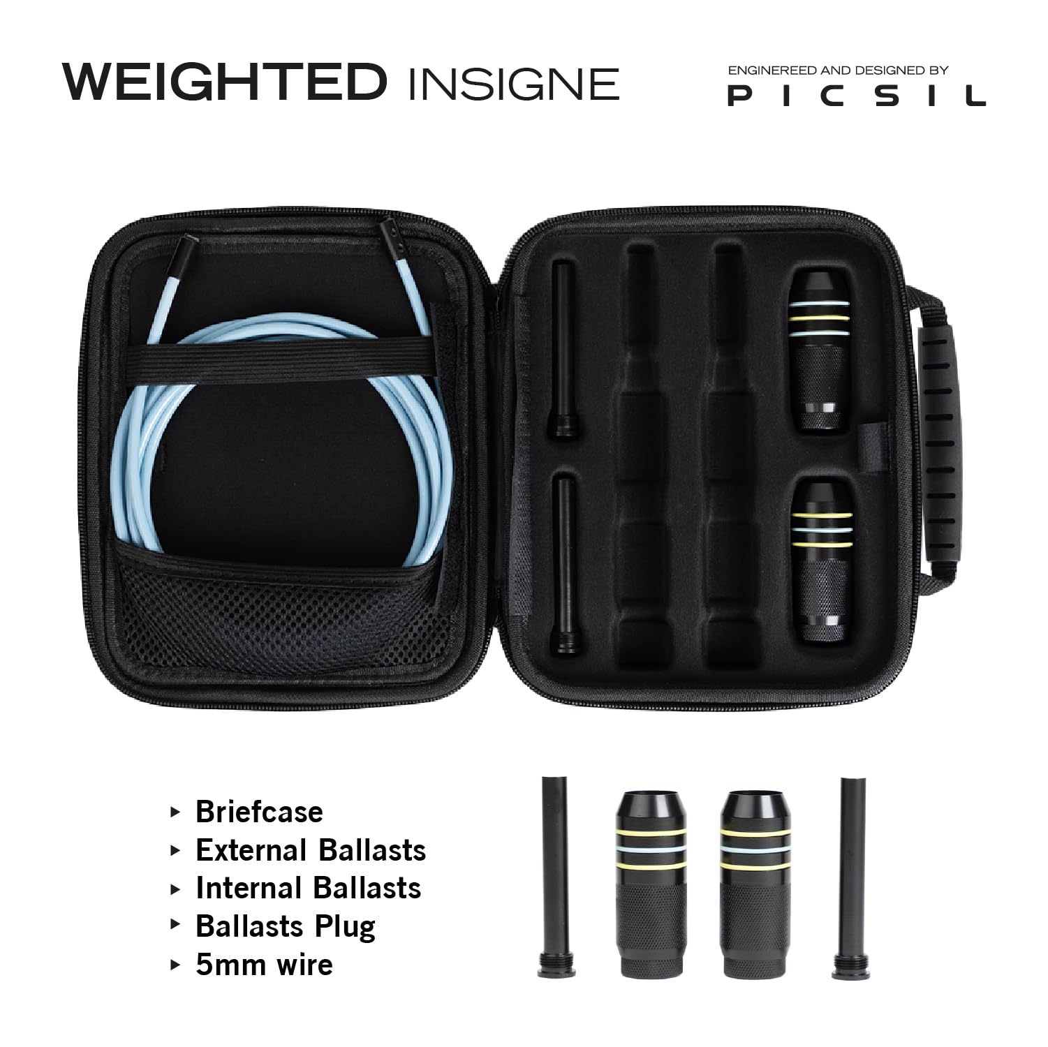 PICSIL Insigne 3-in-1 Jump Rope System: Choose between Speed Rope or Weight Pack – Professional Training Gear for Speed and Strength - Image 4