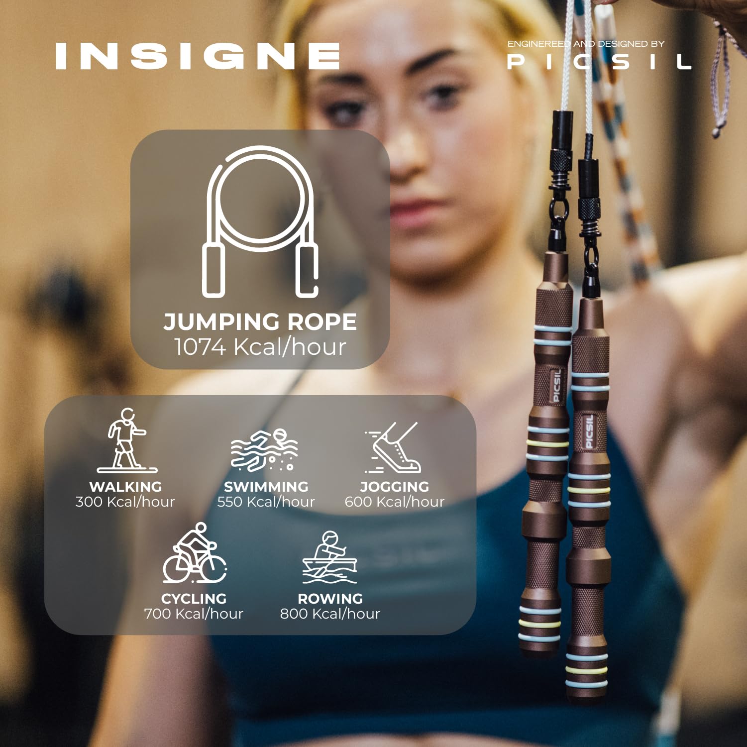 PICSIL Insigne 3-in-1 Jump Rope System: Choose between Speed Rope or Weight Pack – Professional Training Gear for Speed and Strength - Image 5