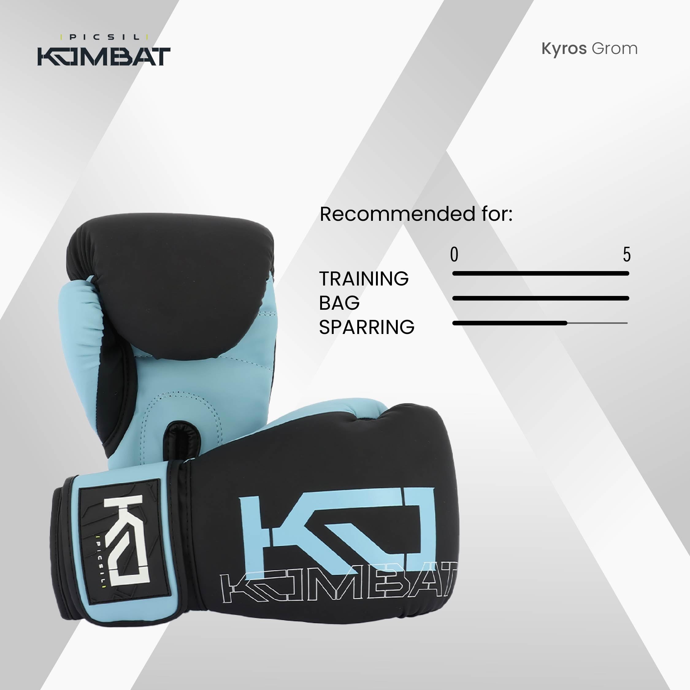 Picsil Kombat Kyros Grom Boxing Gloves, Training and Combat Gloves for Muay Thai, MMA, Kickboxing, Unisex Design - Image 3