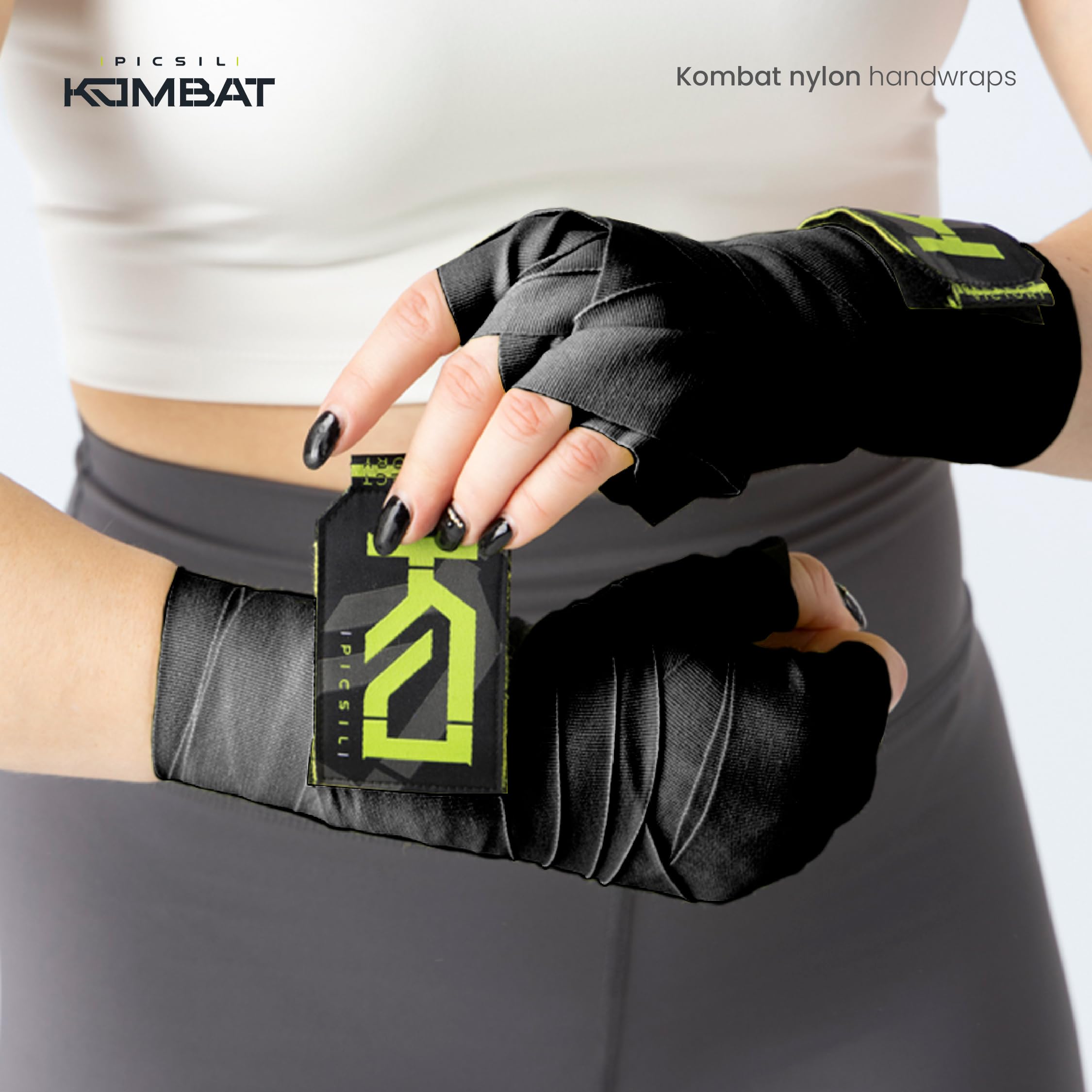 PICSIL Kombat Martial Arts Hand Wraps, Boxing Hand Wraps, Muay Thai, Kickboxing, Unisex Design - Image 5