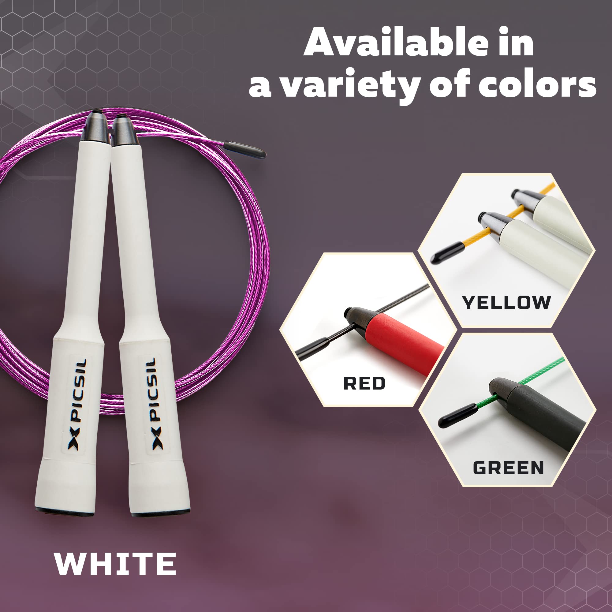 PICSIL - Sphinx Rope | 360° Spin Jump Rope | Dual Bearing System | Fast & Lightweight for Fitness, Cross Training Boxing | Adjustable Cable| Double Rolling | - Image 6