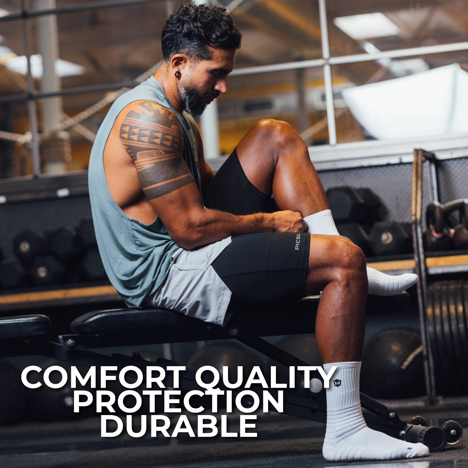 PICSIL Sport Socks, Ideal For Running, Gym, Paddle, Cycling, Basketball, Crosstraining, Men's and Women's Sport Socks - Image 6