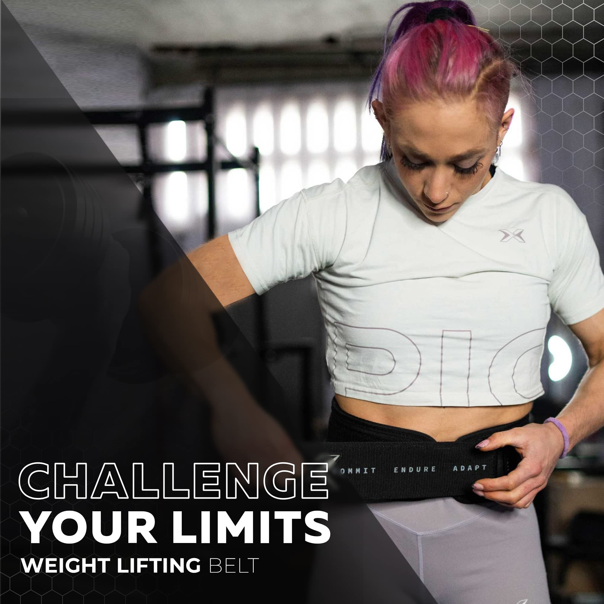 PICSIL - Weight Lifting Belt | Core & Back Support | Customizable with Patch Space | Ideal for Cross training, Squats & Barbell Exercises | Strength Belt for Women and Men | - Image 7