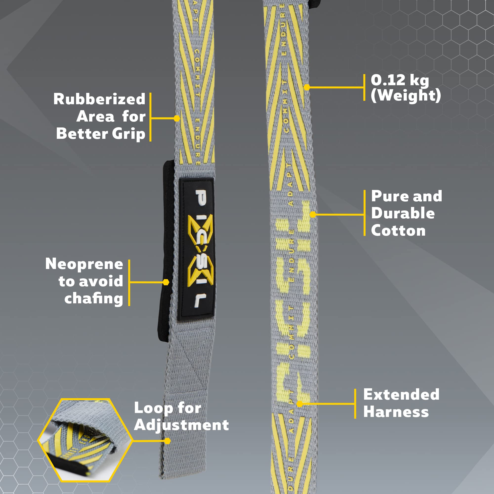 PICSIL - Weight Lifting Straps | Padded Wrist Support & Grips for Powerlifting | Ideal for Gym, Cross Training & Fitness with Hooks | Enhances Grip & Stability | Versatile for Deadlifts | - Image 7