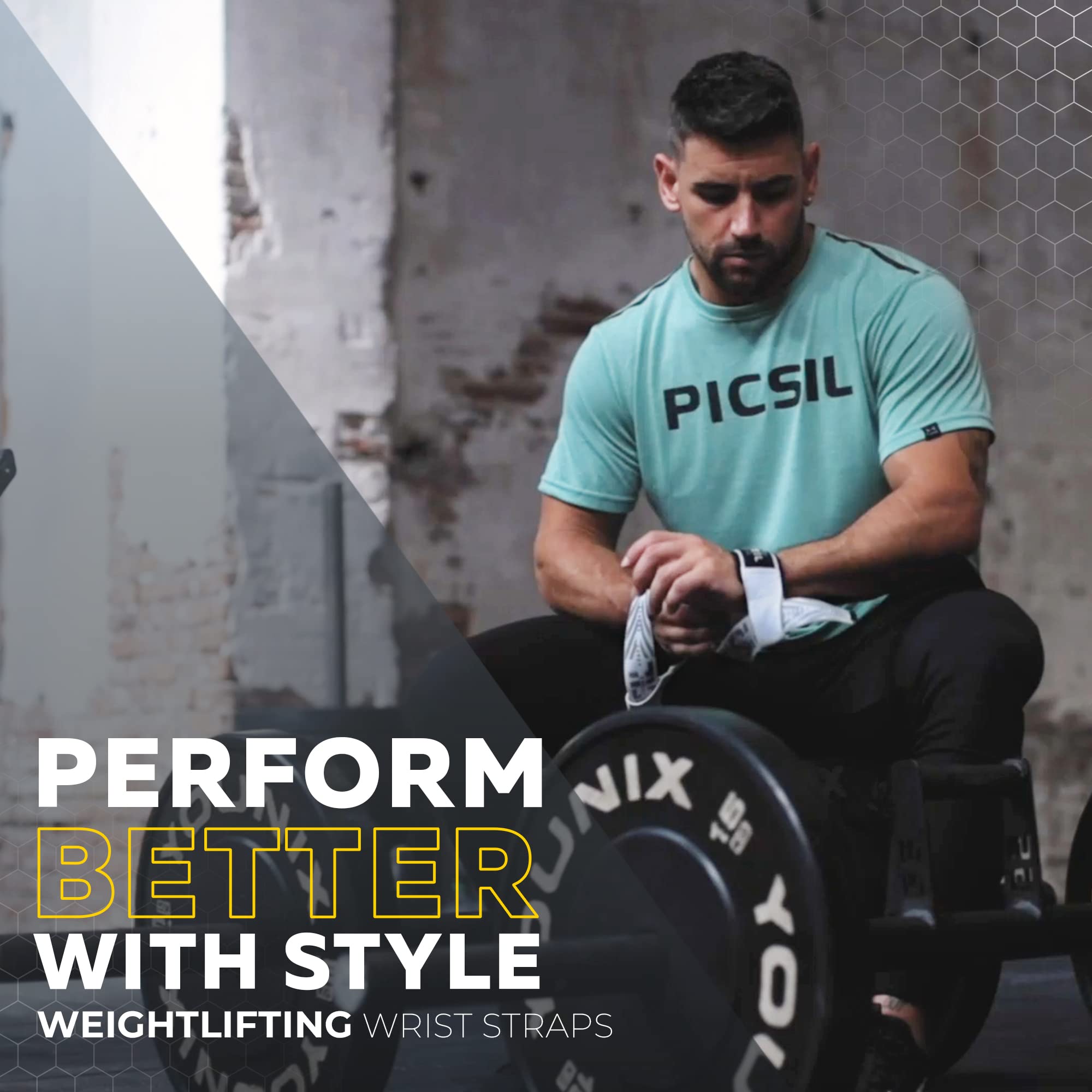 PICSIL - Weight Lifting Straps | Padded Wrist Support & Grips for Powerlifting | Ideal for Gym, Cross Training & Fitness with Hooks | Enhances Grip & Stability | Versatile for Deadlifts | - Image 8