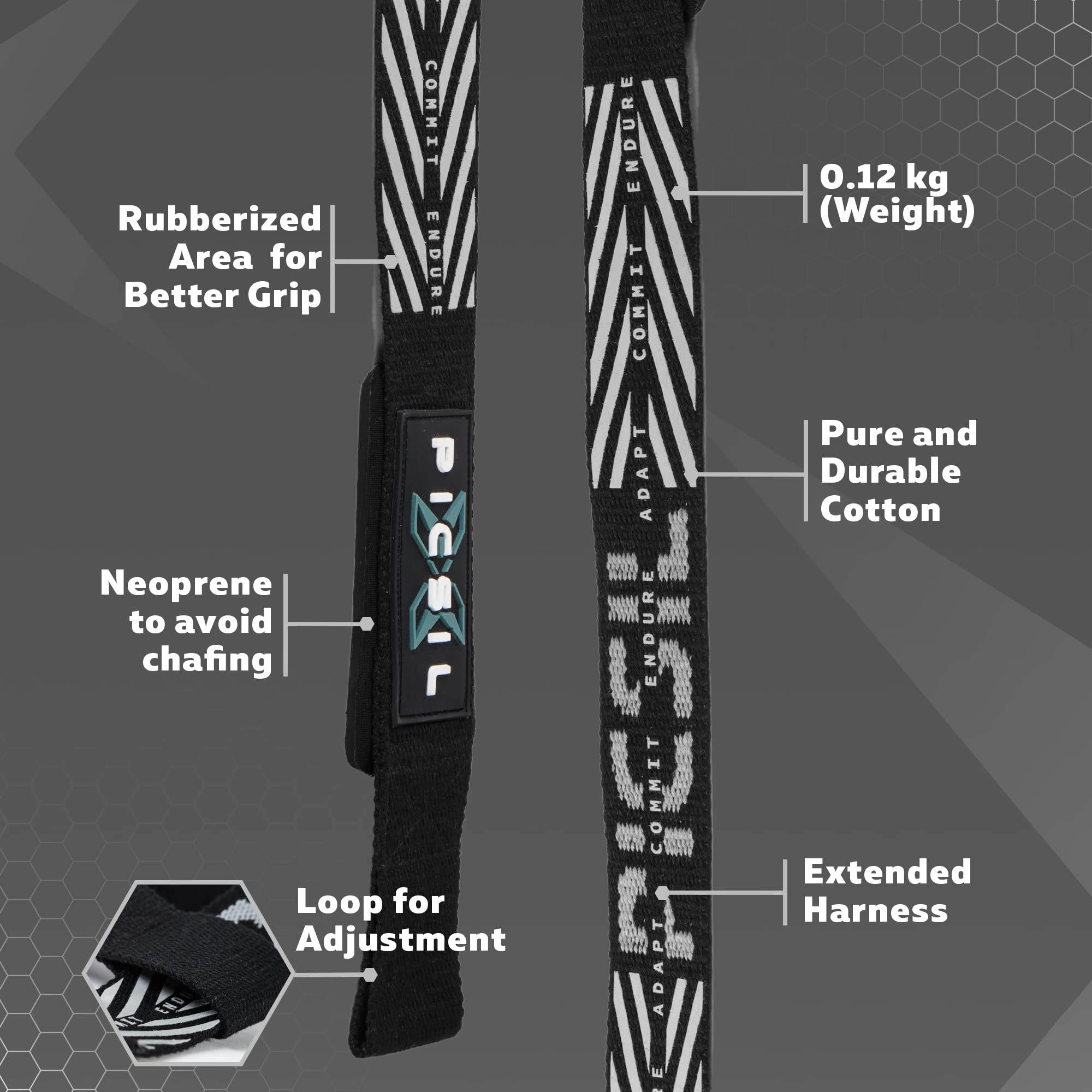 PICSIL - Weight Lifting Straps | Padded Wrist Support & Grips for Powerlifting | Ideal for Gym, Cross Training & Fitness with Hooks | Enhances Grip & Stability | Versatile for Deadlifts | - Image 7