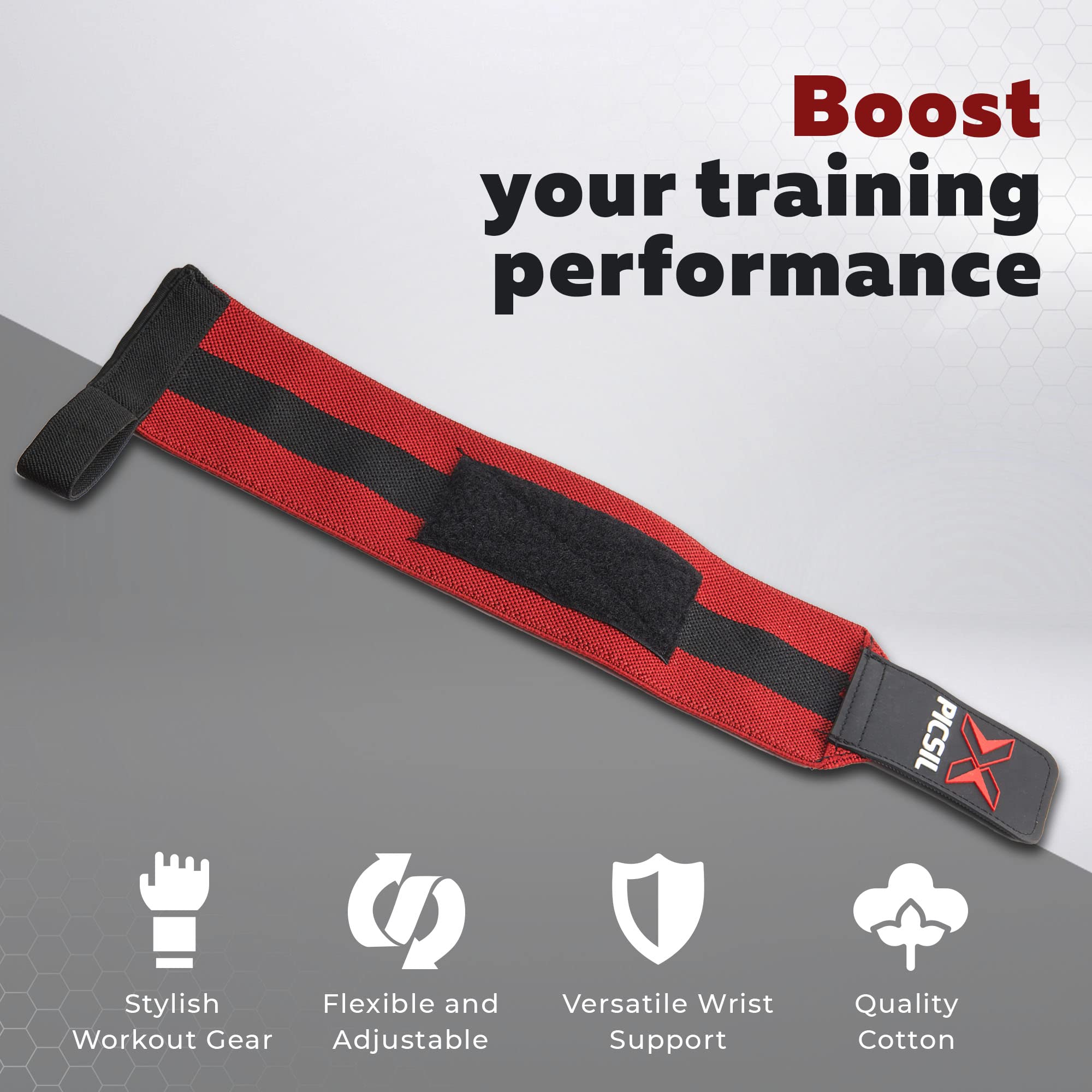PICSIL - Wrist Support for Cross Training | Reduce Wrist Discomfort | High Performance | Elastic Nylon | Prevents Tendonitis | Ideal for Gym, Bodybuilding, Boxing, Calisthenics | - Image 3